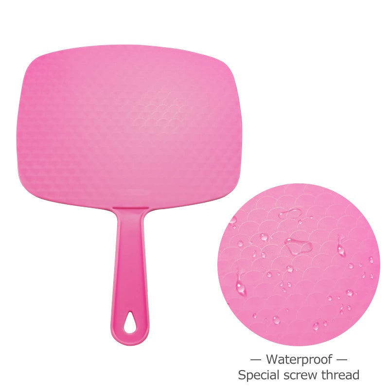 Dvhok Handheld Mirror  Portable Hand Mirror With Hanging Hole In Handle  Pink 7.4"" W X 10.4"" L - Image 3