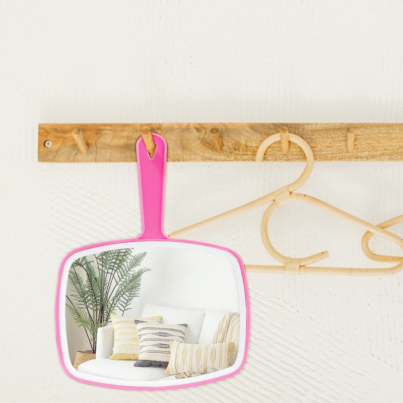 Dvhok Handheld Mirror  Portable Hand Mirror With Hanging Hole In Handle  Pink 7.4"" W X 10.4"" L - Image 5