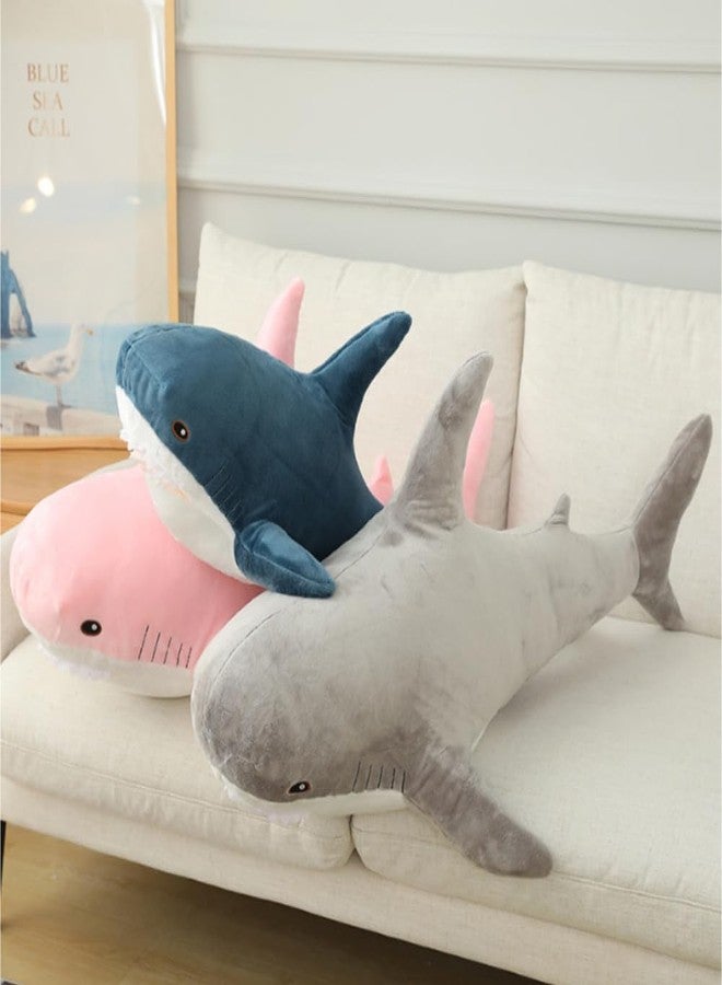 OPHRBU Shark Plushies Pillow Large, Plush Shark Toy Pillow, Comfortable Sleep Pillow Back Cushion, Kids Room Decoration, Bedtime Gift for Boys and Girls. 1 Piece (Pink 39.3 in) - Image 3