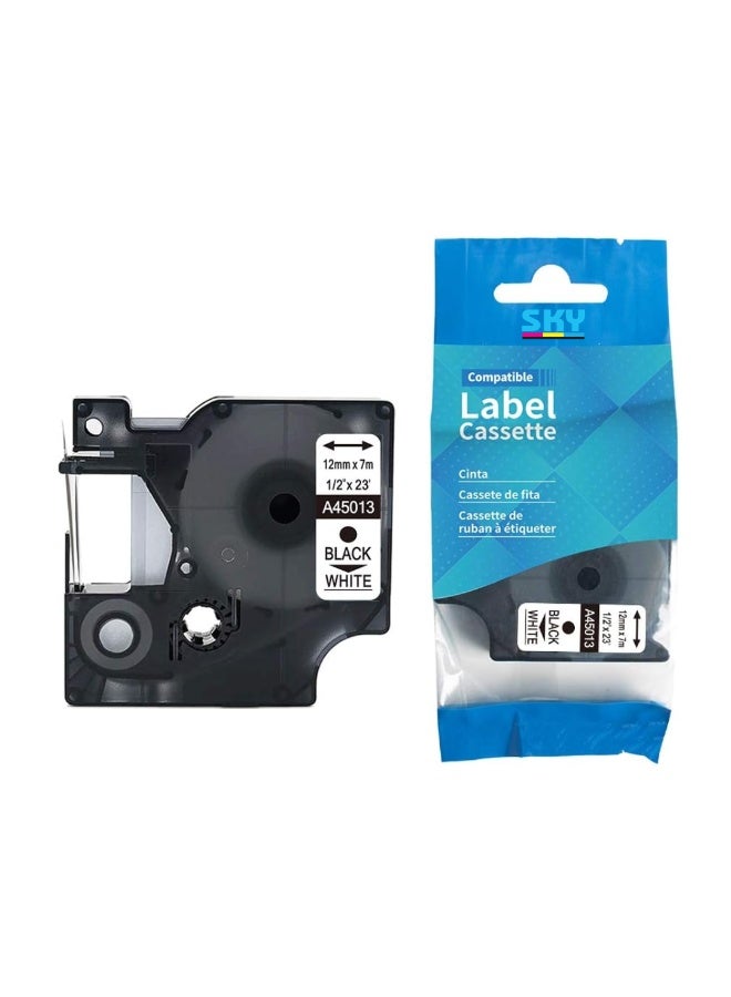 SKY 12mm Black on White D1 tape for Dymo LM 160 210D 500TS 280 360D PnP Label Makers
