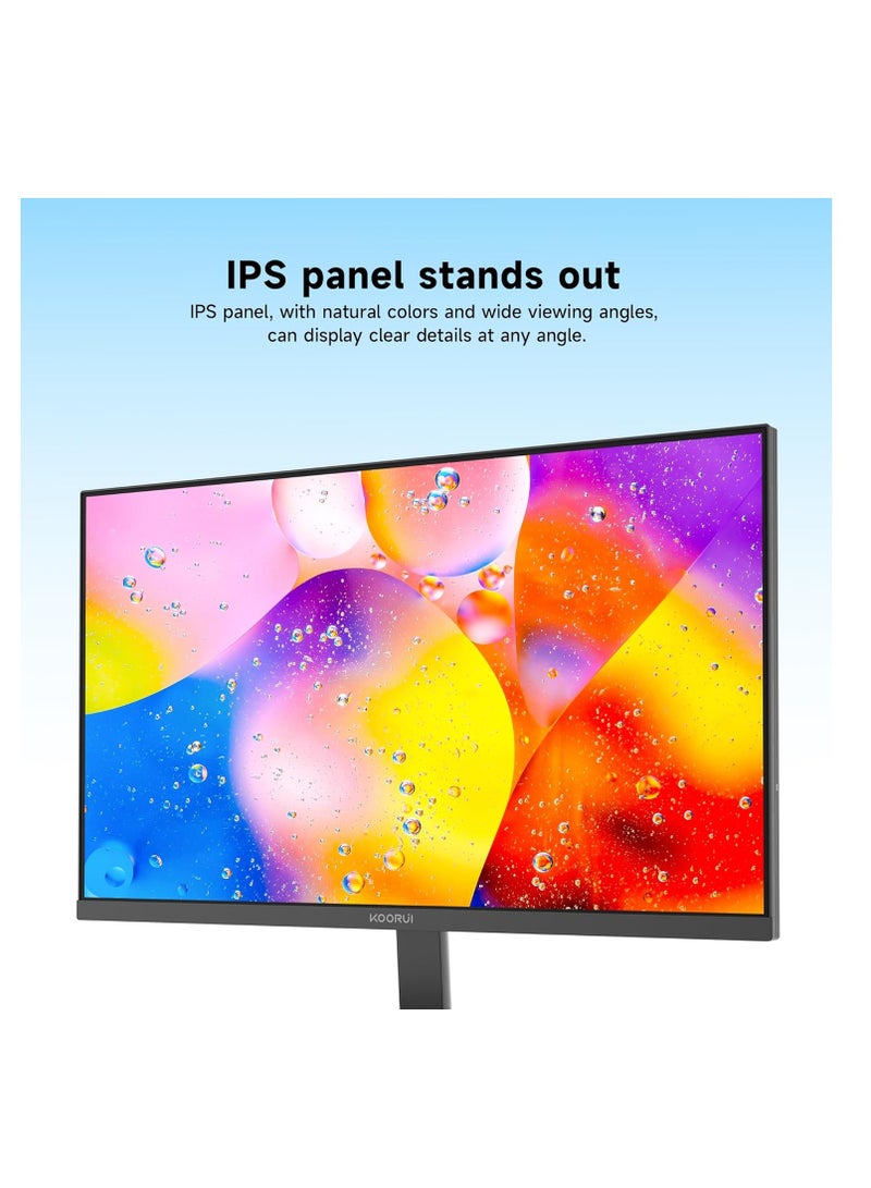 KOORUI KOORUI 24-inch Gaming Monitor IPS FHD (1920 x 1080P) 120Hz Refresh sRGB 99% Support Freesync Computer pc Monitors VESA Mount HDMI & VGA Ports E2411H  - Image 3