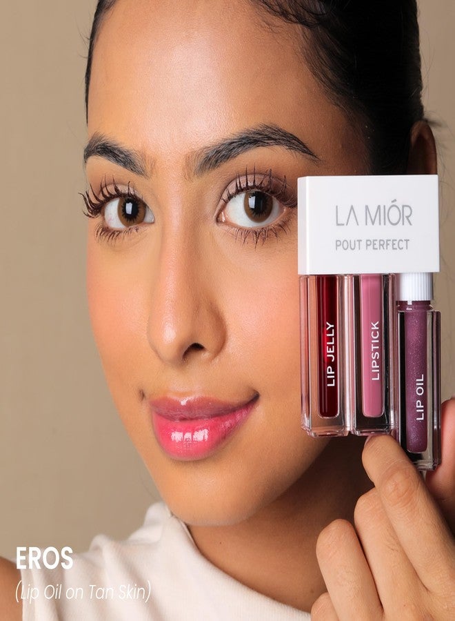 Lamior Pout Perfect 3-in-1 Lip Kit | Lip Stain, Matte Liquid Lipstick & Glossy Lip Oil | Long-Lasting Hydrating Formula | Peptides, Ceramides & Noni for Soft, Smooth Lips | Ultimate Lip Care - Image 4
