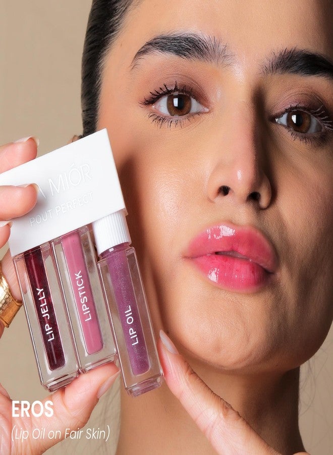 Lamior Pout Perfect 3-in-1 Lip Kit | Lip Stain, Matte Liquid Lipstick & Glossy Lip Oil | Long-Lasting Hydrating Formula | Peptides, Ceramides & Noni for Soft, Smooth Lips | Ultimate Lip Care - Image 3