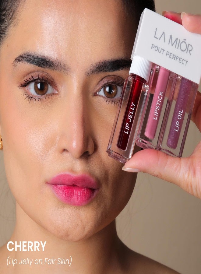 Lamior Pout Perfect 3-in-1 Lip Kit | Lip Stain, Matte Liquid Lipstick & Glossy Lip Oil | Long-Lasting Hydrating Formula | Peptides, Ceramides & Noni for Soft, Smooth Lips | Ultimate Lip Care - Image 5