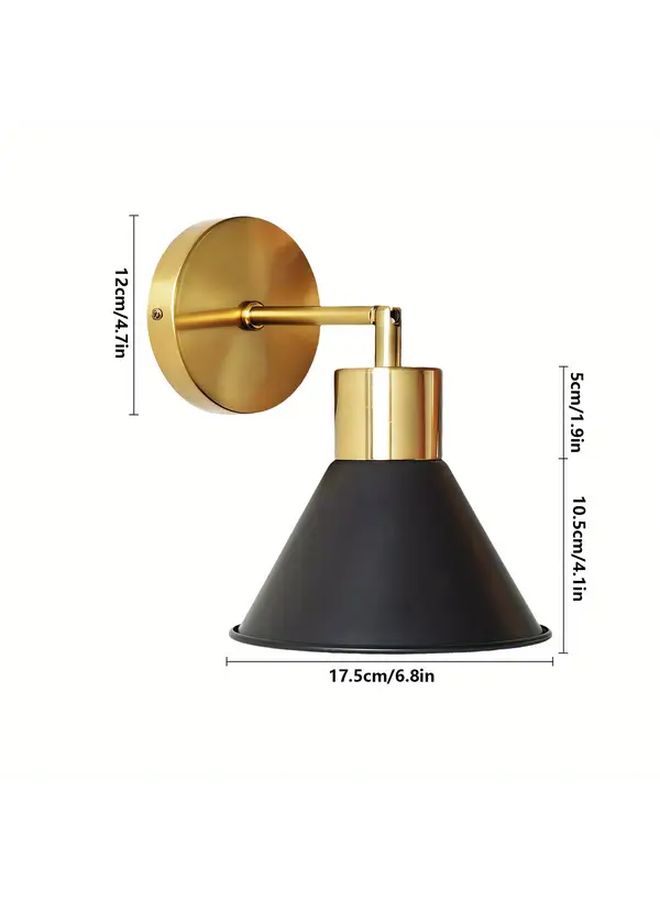 Modern Minimalist Black Metal Wall Sconce Model A Semi Flush Mount Bedside Lamp - Image 2