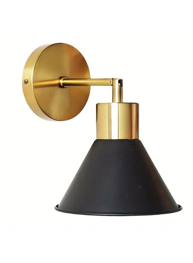 Modern Minimalist Black Metal Wall Sconce Model A Semi Flush Mount Bedside Lamp - Image 1
