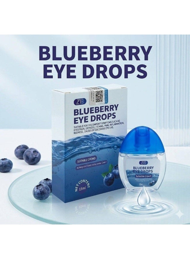 Blueberry Eye Drops Premium Lubricating Solution for Sensitive Eyes, Fast-Acting Hydration with Refreshing Comfort, Supports Eye Moisture Balance and Daily Eye Care Routine - Image 1