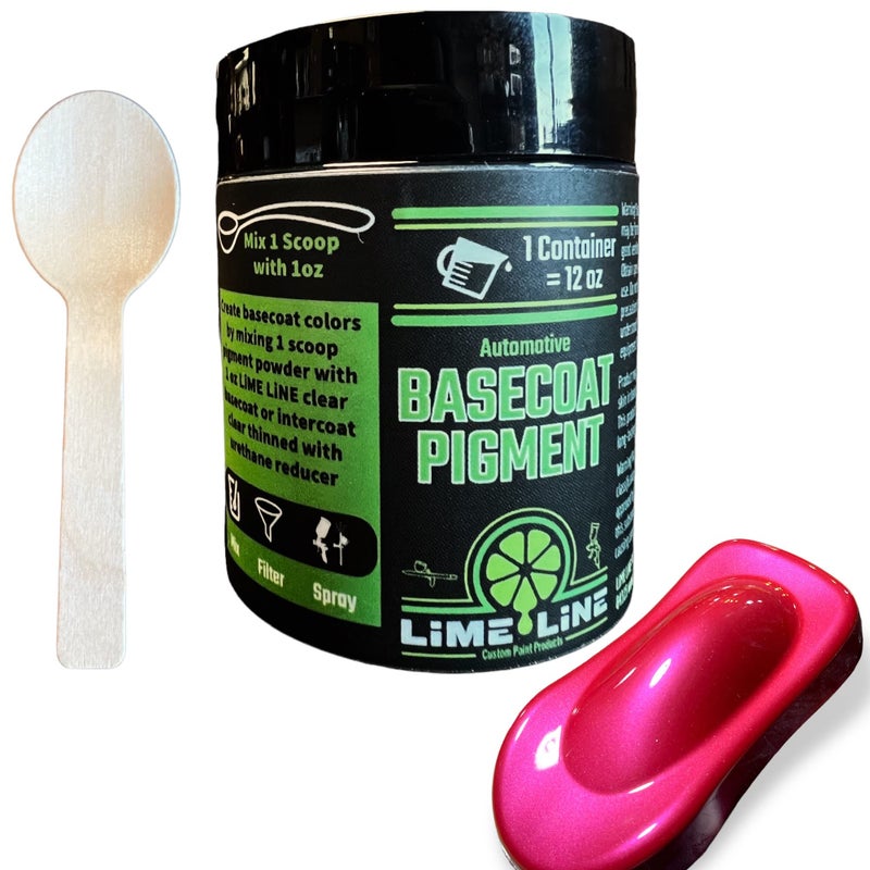 LiME LiNE Base Coat Maker Pigment Powder Automotive Grade Basecoat Metallic Pink Pearl - Image 2