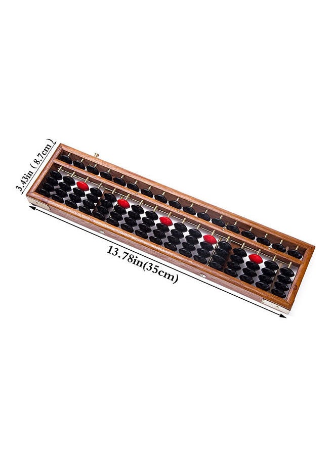Y&D - Anti-Skid Educational Mathematical 17 Digit Rod Wooden Abacus Soroban Chinese Counting Tool - Image 1