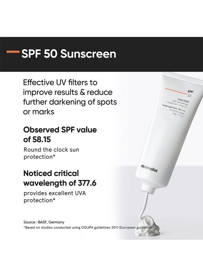 MINIMALIST مجموعة مكافحة التصبغ، مجموعة روتينية للعناية بالبشرة للجنسين، مصل غسول الوجه ومجموعة الوقاية من الشمس 180 جم  - Image 3