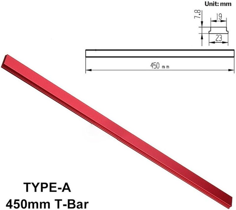 450mm Aluminum Alloy T Track Slider 2 Pack For Woodworking Table Saw And Milling Table - Image 3