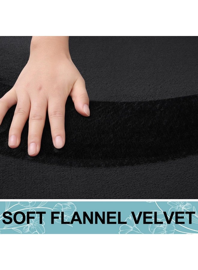 smiry حصيرة حمام سميري من فوم الذاكرة 24x16، ناعمة للغاية وامتصاصية، سجادة غير قابلة للانزلاق قابلة للغسل للأرضية، الدش والبانيو، سوداء - Image 3