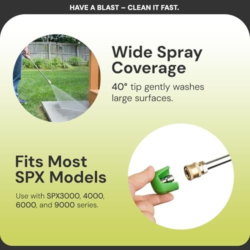 Sun Joe 5-Pack Quick-Connect Pressure Washer Spray Tips, Nozzle Attachment Set with 0,15, 25, 40 Degree & Soap Tip - Portable Power Attachments and Accessories for SPX Washing Machines, SPX3000-TPS - Image 4