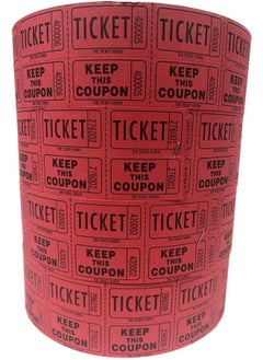 The Ticket Gurus Raffle Tickets (4 Rolls Of 2000 Double Tickets) 8000 Total 50 50 Raffle Tickets(4) Red Rolls  - Image 1