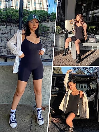 SHAPERX شيبيركس بدلة تشكيل الجسم النسائية للتحكم في البطن، بدلة تشكيل الجسم بدون seams، خصر مشدود، SZ5218-2-أسود-L/XL - Image 4