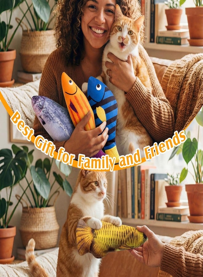 Leitee 24 Pcs Simulation Fish Shape Realistic Fluffy Dog Toys, Multi Color and Styles, Interactive Soft Chew Kicker Toys for Indoor Cats & Kittens - Image 5