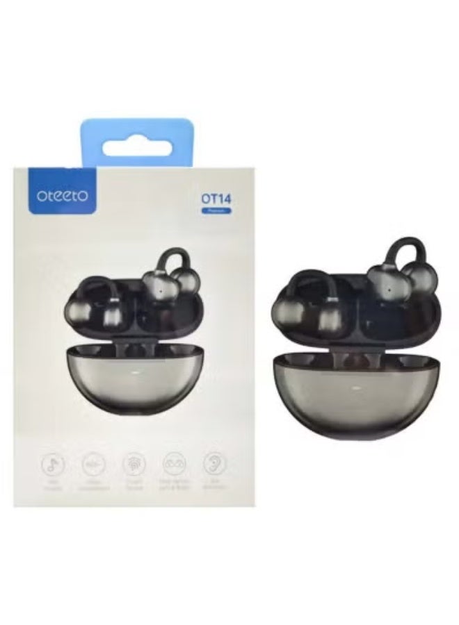 Oteeto OT14 Wireless Earbuds – Bluetooth 5.4 Earphones with LAN XUN 5656C Chip, 13mm Dynamic Drivers, Touch Control, Noise-Reducing Sisonic Mic, Long Battery Life & Fast Charging Case – Black - Image 5