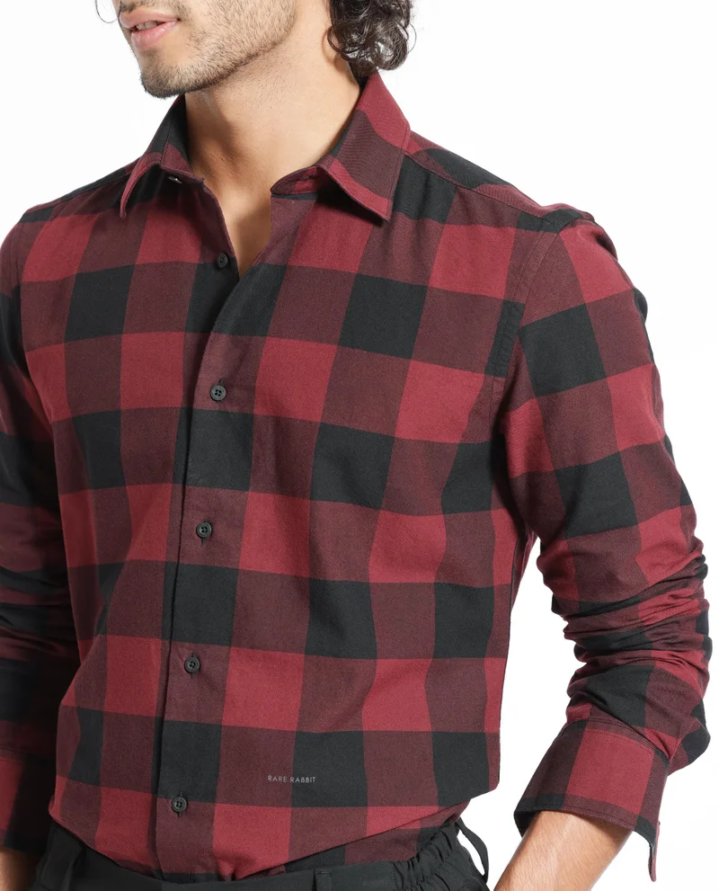 Rare Rabbit Men's Gingham Check Shirt