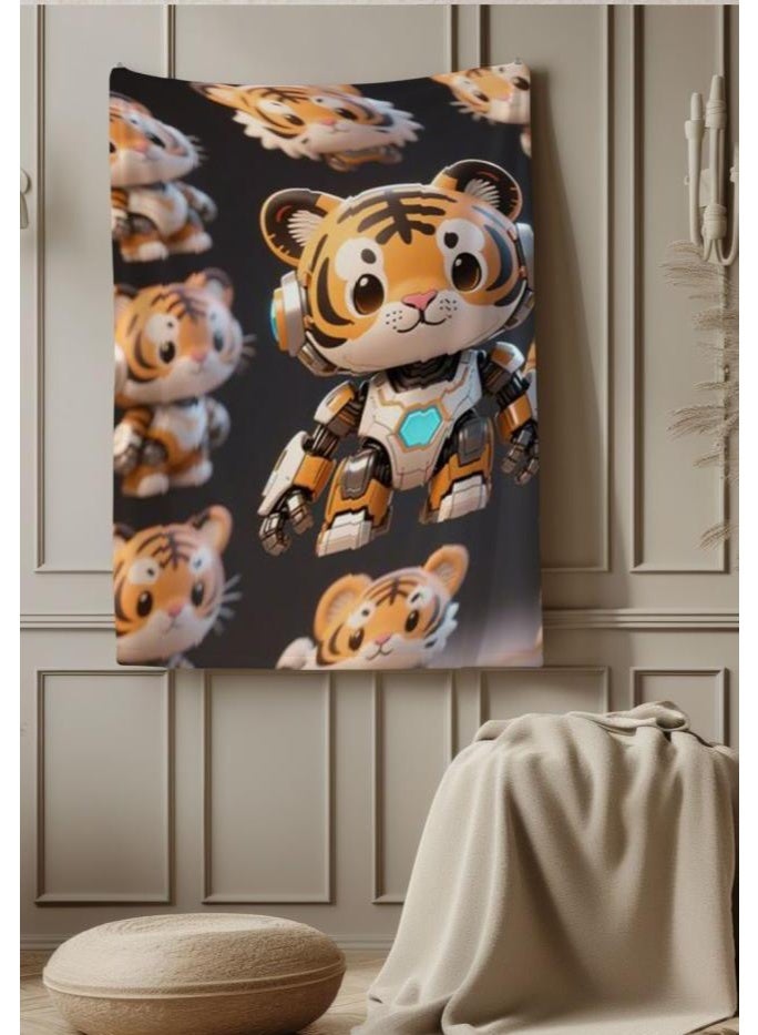 عام بطانية رقيقة من الفانيلا الكرتونية للأطفال أو الطلاب (دافئة ومريحة ومناسبة للنوم والألعاب) 100 سم * 150 سم - Image 1