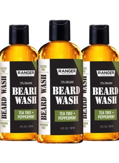 Leven Rose Leven Rose Beard Wash Shampoo by Ranger Grooming Co, Sulfate Free Natural Beard Cleanser & Conditioner for Men, Tea Tree & Peppermint for Growth & Thickening, Paraben Free 4 oz  - Image 5