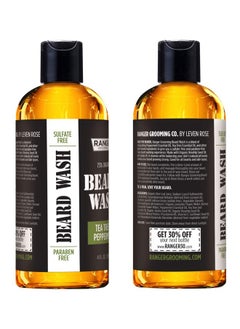 Leven Rose Leven Rose Beard Wash Shampoo by Ranger Grooming Co, Sulfate Free Natural Beard Cleanser & Conditioner for Men, Tea Tree & Peppermint for Growth & Thickening, Paraben Free 4 oz  - Image 4