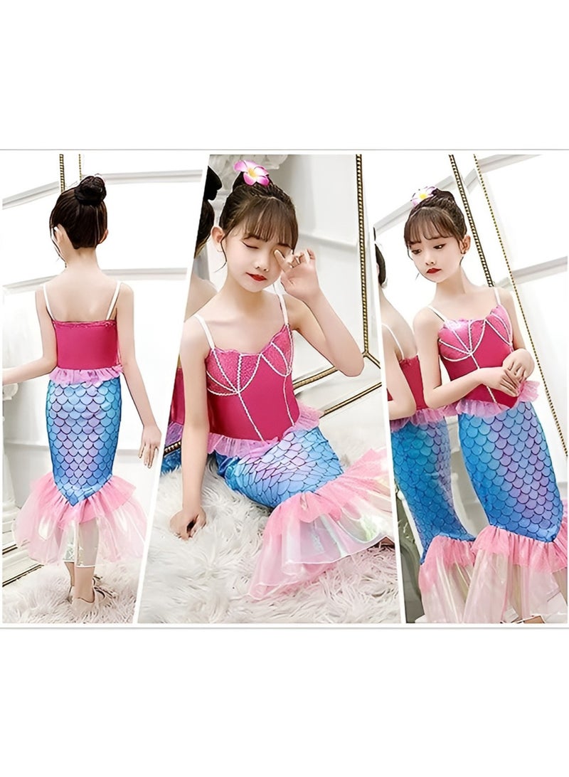 AUTOYSUR Girls Mermaid Costume Princess Dress Up - Image 3