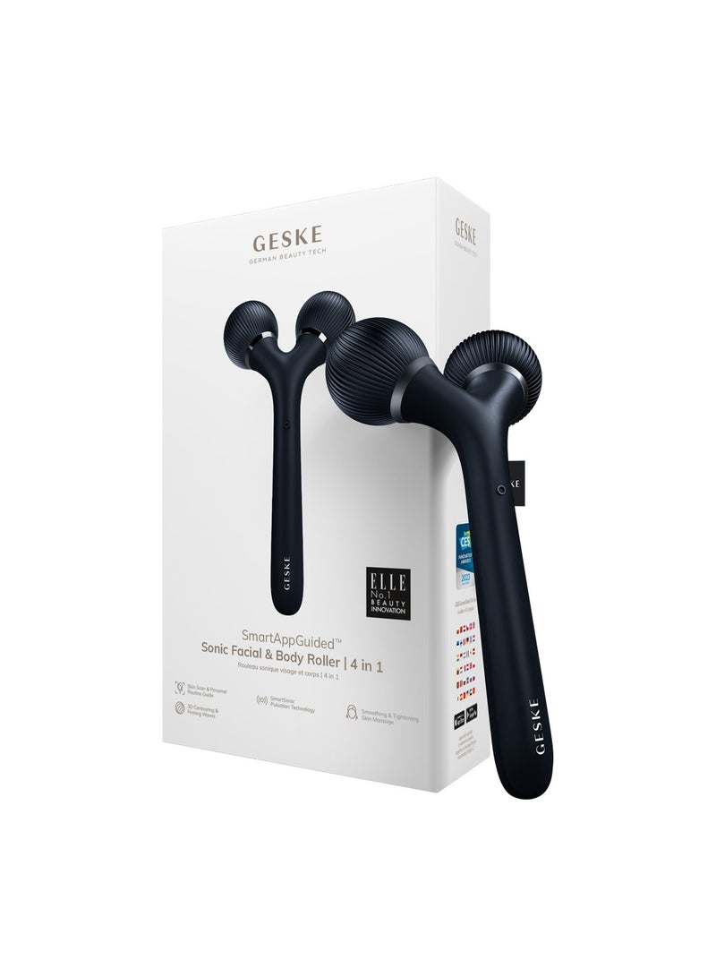 GESKE جيسكي رولر صوتي للوجه والجسم 4 في 1 أسود - Image 4