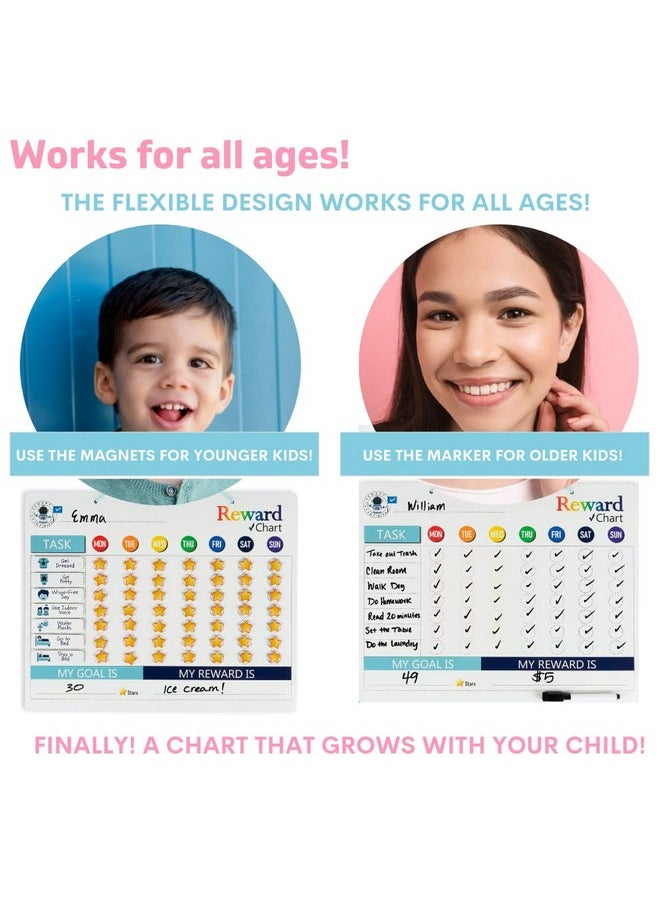 quokka - Magnetic Behavior Chore Chart For Kids At Home - Gift Reward Visual Schedule Chart - Dry And Erase Routine And Responsibility - Use 99 Magnets, Markers, Stickers - From Toddlers To Teens - Image 1