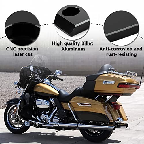 PSLER Trunk Luggage Relocator Kit Mount Tour Pak Pack Extend Plate Rack Adjustable 1''-3'' for Touring Road King Electra Street Road Glide Trikes Tri Glide 2009-2013 - Image 4