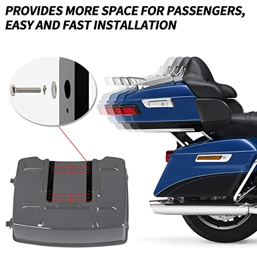 PSLER Trunk Luggage Relocator Kit Mount Tour Pak Pack Extend Plate Rack Adjustable 1''-3'' for Touring Road King Electra Street Road Glide Trikes Tri Glide 2009-2013 - Image 2