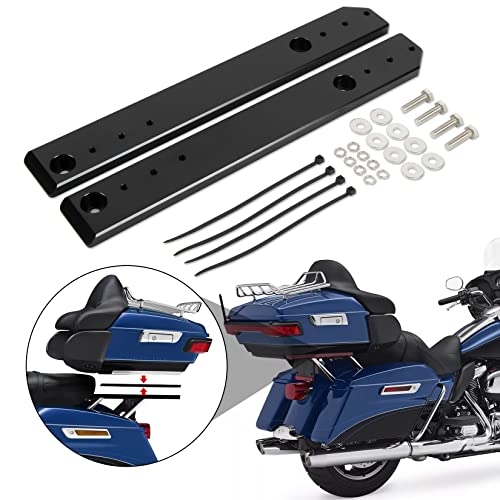 PSLER Trunk Luggage Relocator Kit Mount Tour Pak Pack Extend Plate Rack Adjustable 1''-3'' for Touring Road King Electra Street Road Glide Trikes Tri Glide 2009-2013 - Image 1