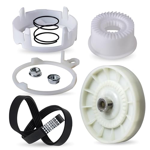 BlueStars W10721967 Washer Pulley Clutch Kit & W10006384 Drive Belt – Compatible for Whirlpool Kenmore Maytag - Replaces W10006356 W10006354 PS10057144 W10326374 AP6014712 WTW5000DW1 MVWX655DW1 - Image 1
