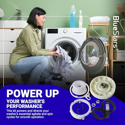 BlueStars W10721967 Washer Pulley Clutch Kit & W10006384 Drive Belt – Compatible for Whirlpool Kenmore Maytag - Replaces W10006356 W10006354 PS10057144 W10326374 AP6014712 WTW5000DW1 MVWX655DW1 - Image 4