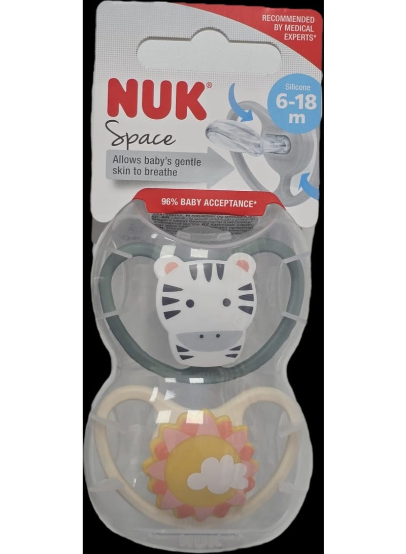 NUK Space Silicone Soother 6-18m B