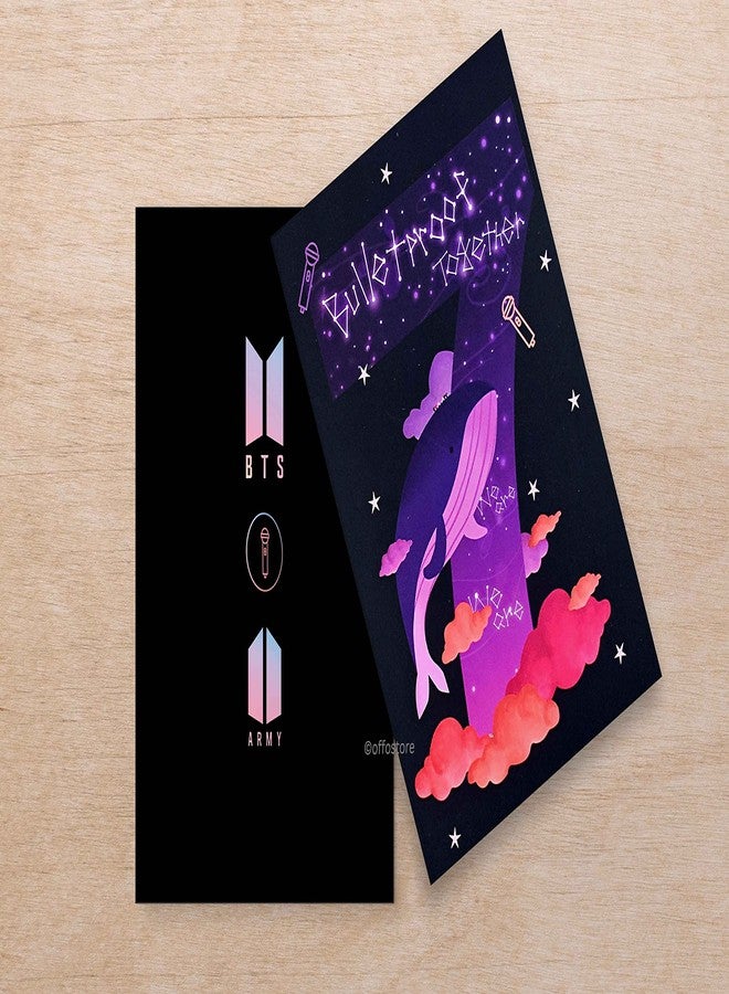 Offo BTS Bullet Proof Printed, Smooth & Velvet finish A5 Ruled Notebook/Note book - 160 Pages, Hard bound - Image 2