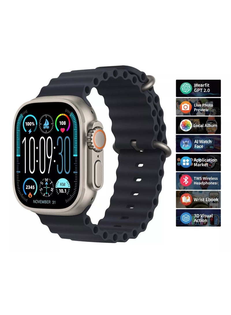 Wearfit Pro HK 10 Ultra 3 Multifunctional Super Amoled Watch For Men and Women With Wireless Charging - Image 1