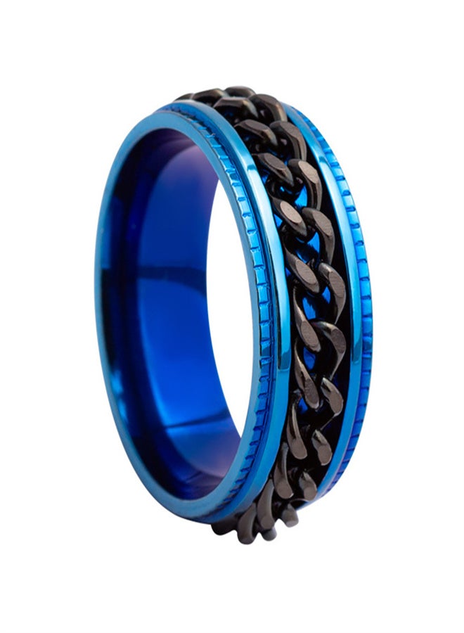 Men's Chain Turn Stainless Steel Stress Relief Ring Standard US Sizes - Image 1
