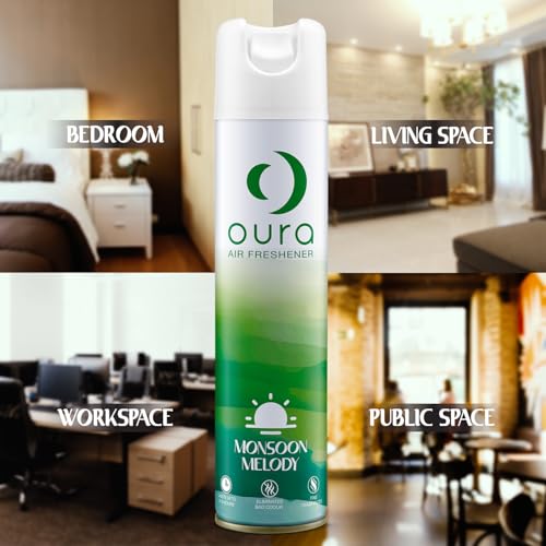 OURA Monsoon Melody Air Freshener, 220ml | Home Fragrance | Air Freshener Spray for every room | Eliminates Odor For Home & Office | Fine Fragrances | Long Lasting Room Freshener - Image 4