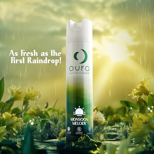 OURA Monsoon Melody Air Freshener, 220ml | Home Fragrance | Air Freshener Spray for every room | Eliminates Odor For Home & Office | Fine Fragrances | Long Lasting Room Freshener - Image 2