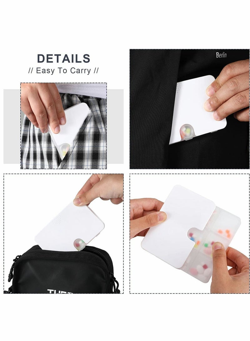 Pill Organizer,Portable Small Weekly Travel Organizer Portable Pocket Box Dispenser for Purse Vitamin Fish Oil Compartments Container Medicine (3 Pcs,6 Compartments) - Image 4