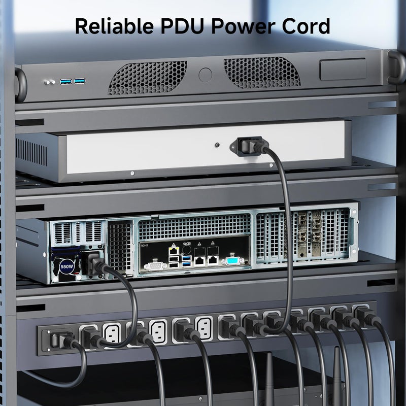 كابل ماترز مجموعة أسلاك الطاقة من IEC C14 إلىIEC C13 PDU مكونة من قطعتين - Image 2