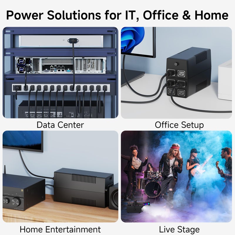 كابل ماترز مجموعة أسلاك الطاقة من IEC C14 إلىIEC C13 PDU مكونة من قطعتين - Image 4