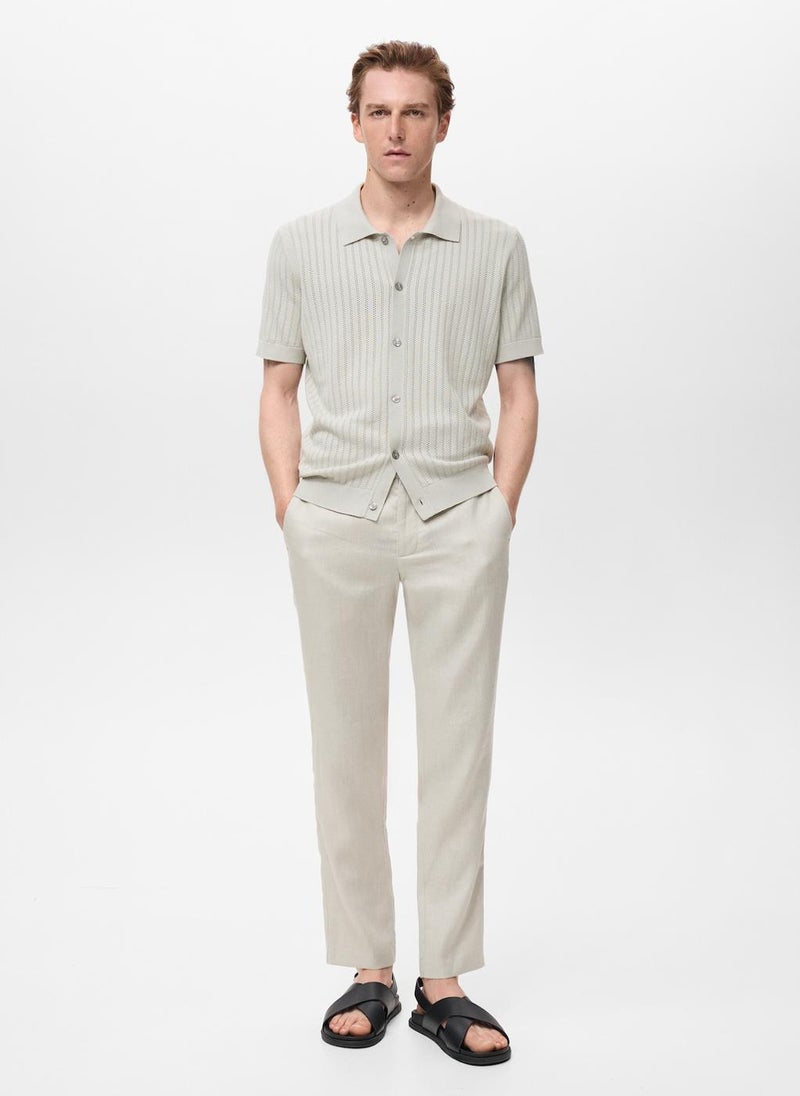 Mango Man Open Work Detailed Shirt  - Image 4