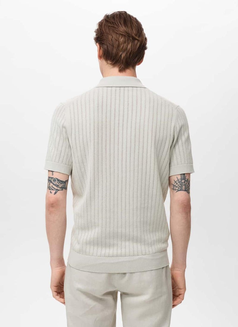 Mango Man Open Work Detailed Shirt  - Image 2