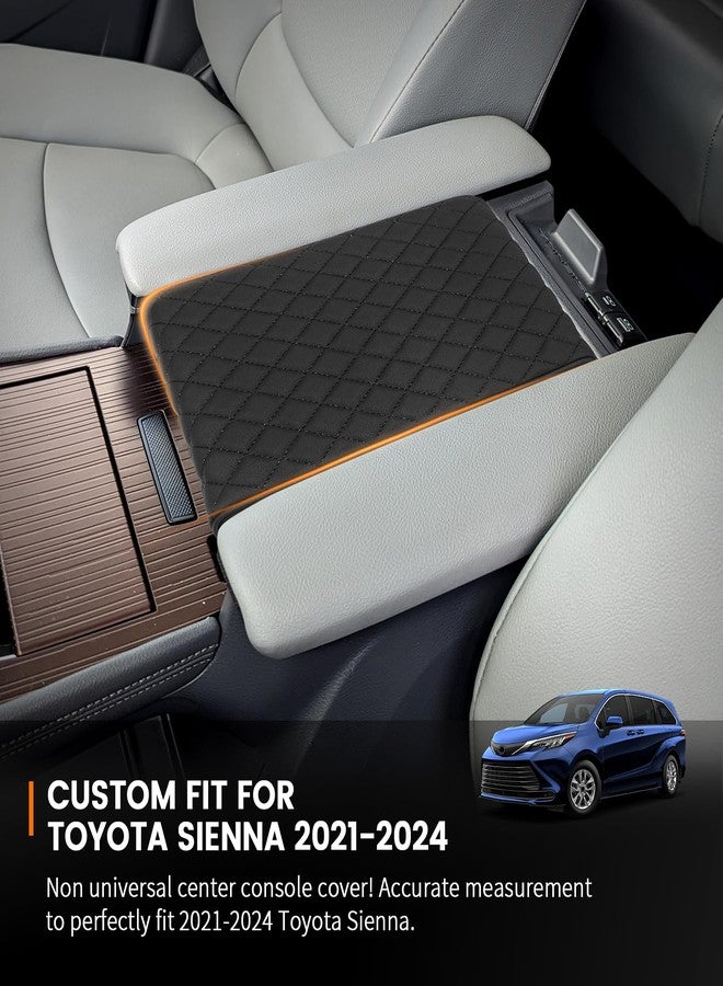 Rilsen Custom Fit for Center Console Cover Toyota Sienna 2021 2022 2023 2024 2025 2026 Armrest Cover Center Console Pad Interior Accessories Car Armrest Seat Box Cover Protector - Image 2