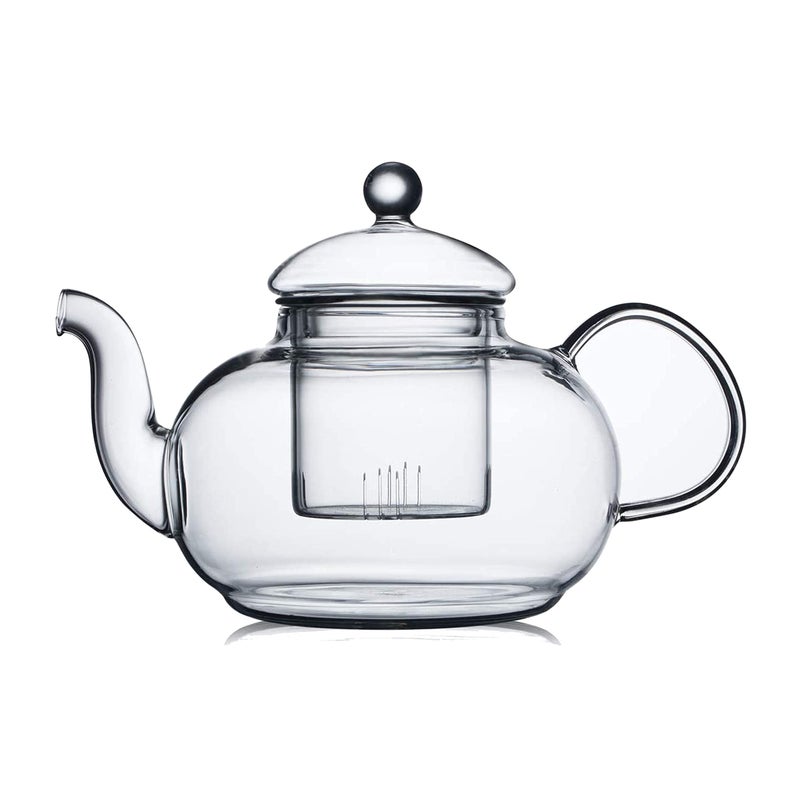 CnGlass 33.8oz Glass Teapot with Removable Infuser,Stovetop Safe Tea Kettle,Blooming & Loose Leaf Tea Pot - Image 1