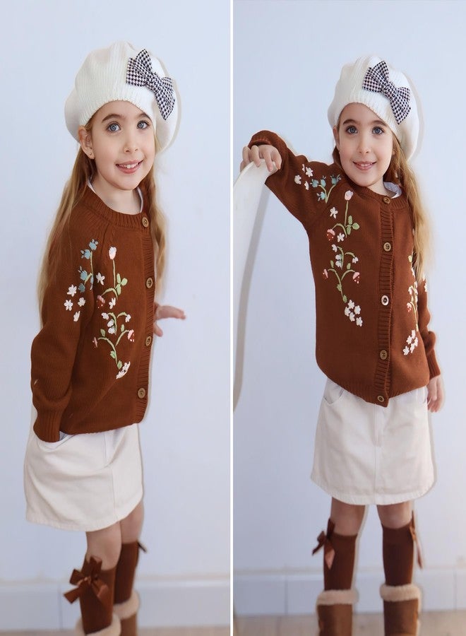 Simplee kids كنزة أطفال سيمبلي، كنزة كارديجان مطرزة بنقشة الفراولة، لون أحمر، مقاس 3 أشهر - 6 أشهر - Image 2