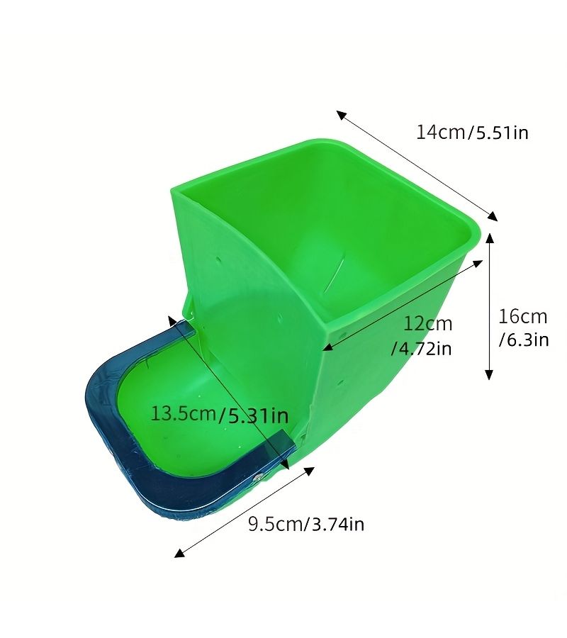 Green Automatic Rabbit Feeder Durable Plastic Chew Proof No Battery Needed - Image 2