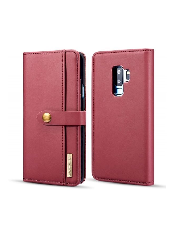 NIBEMINENT Protective Wallet Card Case Cover For Samsung Galaxy S9 Plus Red  - Image 1