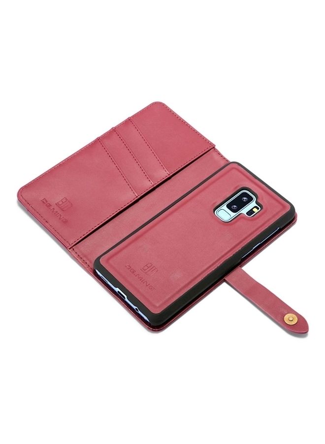 NIBEMINENT Protective Wallet Card Case Cover For Samsung Galaxy S9 Plus Red  - Image 2